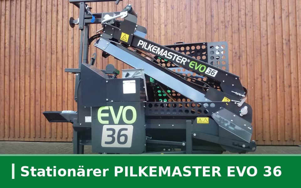 Stationärer PILKEMASTER EVO 36 Sägespaltautomat mit Dreipunktaufnahme bei Forsttechnik Könemann in 29643 Neuenkirchen